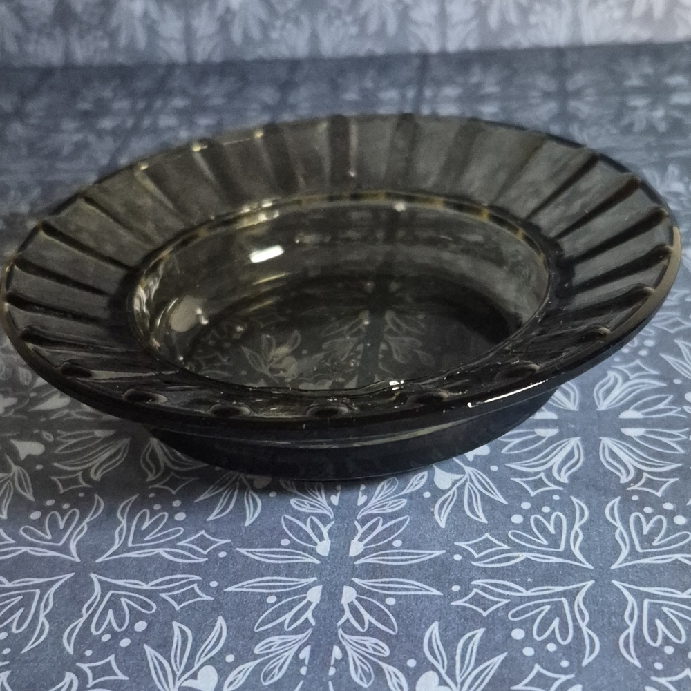 Vintage 4.5" Round Clear Glass Ashtray *MADE IN THE USA*